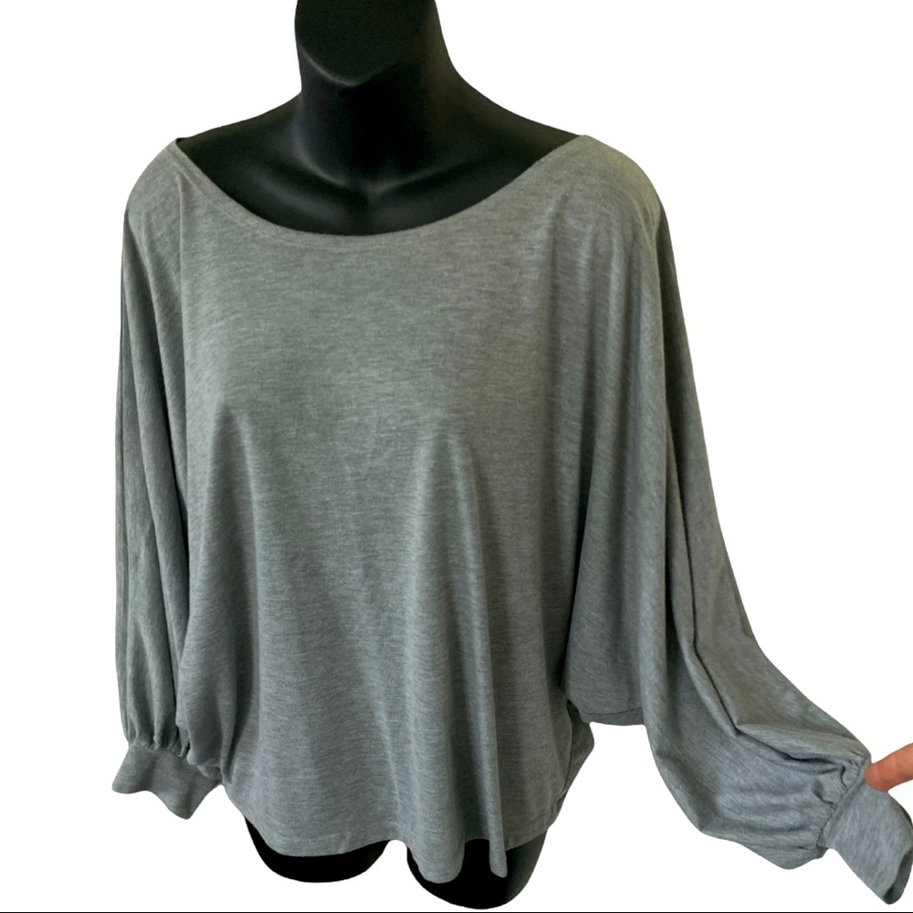 MARGOT Small Grey Dolman sleeve top!